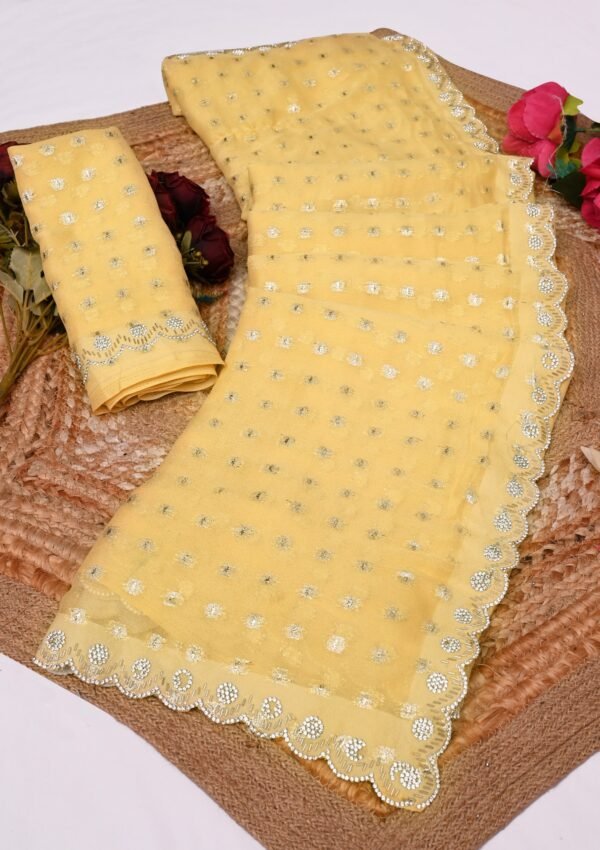 Premium Moss Buti Saree