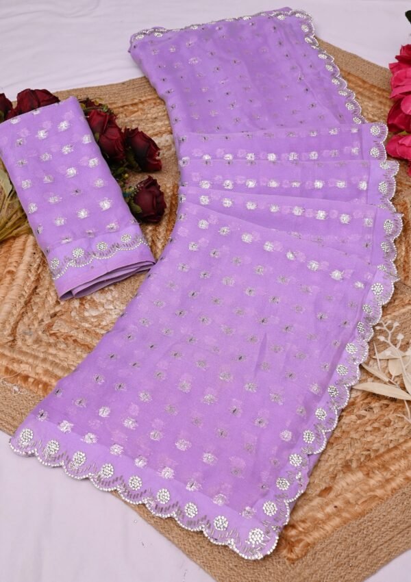 Premium Moss Buti Saree
