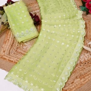Premium Moss Buti Saree