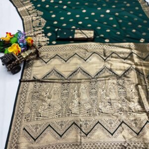 Premium Soft Silk Dark Green
