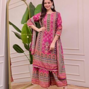 Sharara Suits Set with Chanderi Dupatta