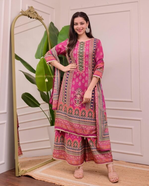 Sharara Suits Set with Chanderi Dupatta