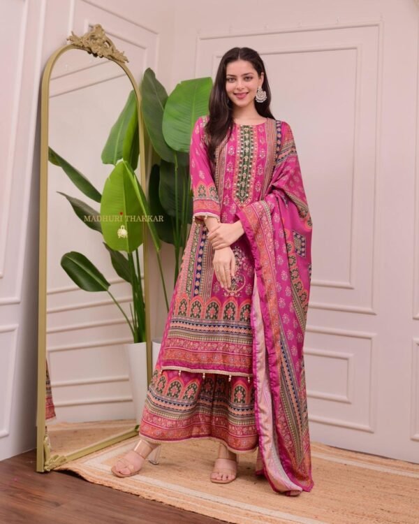 Sharara Suits Set with Chanderi Dupatta