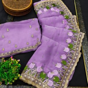 Shifan Saree with Jarkan Work